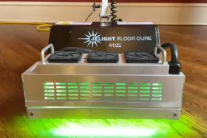 uv cure machine for same day hardwood refinishing